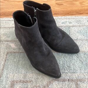 Women's Black Suede Ankle Boots